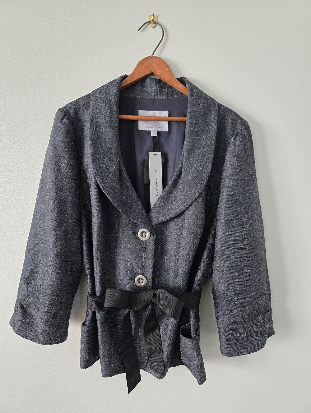 Classiques Entier Blue Grey Blazer XL NWT